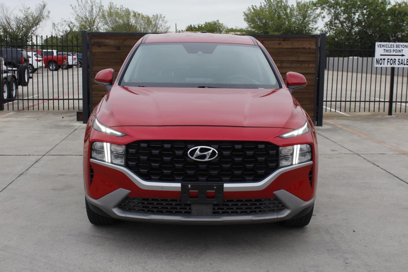 2021 RED Hyundai Santa Fe SE AWD (5NMS1DAJ0MH) with an 2.5L L4 DOHC 16V engine, 6-Speed Automatic transmission, located at 2401 E Main St., Grand Prairie, TX, 75050, (972) 262-4440, 32.748981, -96.969643 - Photo#0