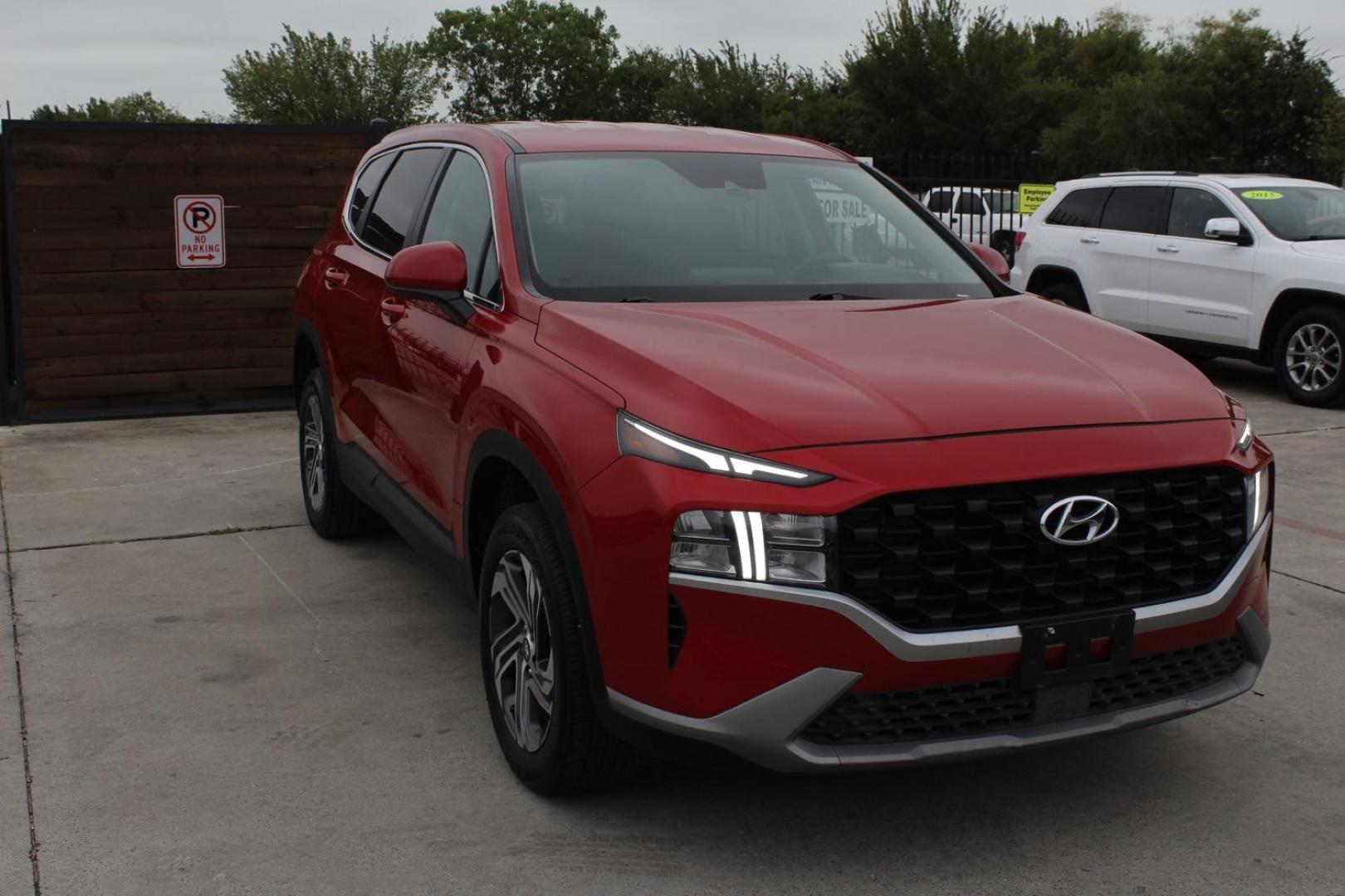 2021 RED Hyundai Santa Fe SE AWD (5NMS1DAJ0MH) with an 2.5L L4 DOHC 16V engine, 6-Speed Automatic transmission, located at 2401 E Main St., Grand Prairie, TX, 75050, (972) 262-4440, 32.748981, -96.969643 - Photo#1