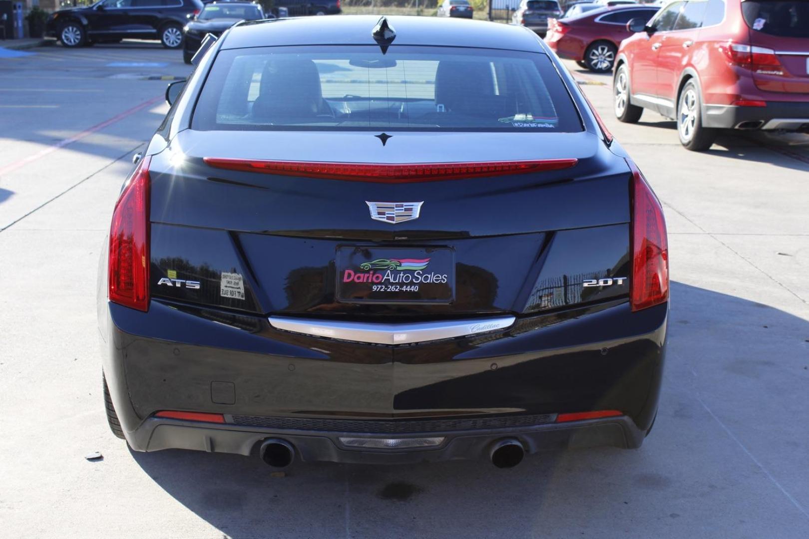 2015 BLACK Cadillac ATS 2.0L Turbo Luxury RWD (1G6AB5RX8F0) with an 2.0L L4 DOHC 16V TURBO engine, located at 2401 E Main St., Grand Prairie, TX, 75050, (972) 262-4440, 32.748981, -96.969643 - Photo#5