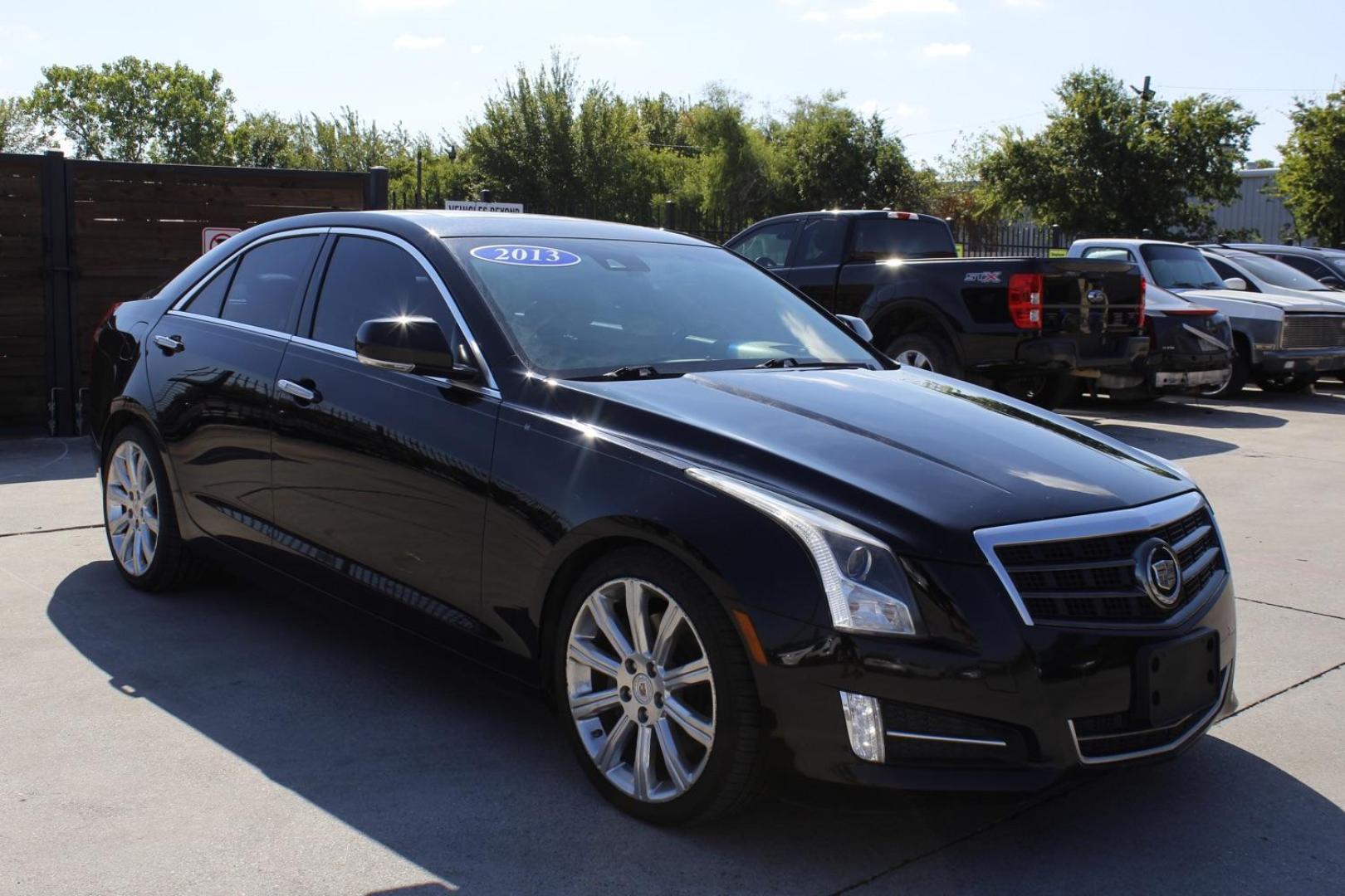 2013 BLACK Cadillac ATS 3.6L Premium RWD (1G6AE5S37D0) with an 3.6L V6 DOHC 24V engine, 6-Speed Automatic transmission, located at 2401 E Main St., Grand Prairie, TX, 75050, (972) 262-4440, 32.748981, -96.969643 - Photo#0