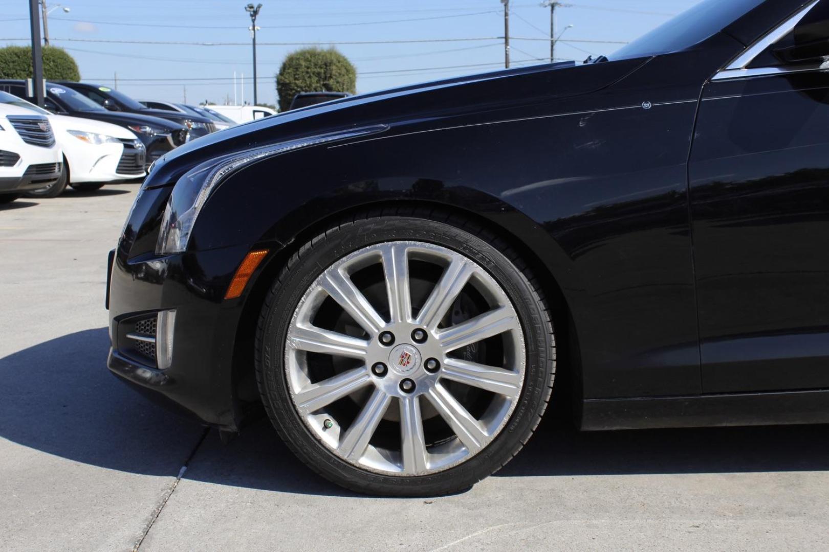 2013 BLACK Cadillac ATS 3.6L Premium RWD (1G6AE5S37D0) with an 3.6L V6 DOHC 24V engine, 6-Speed Automatic transmission, located at 2401 E Main St., Grand Prairie, TX, 75050, (972) 262-4440, 32.748981, -96.969643 - Photo#3