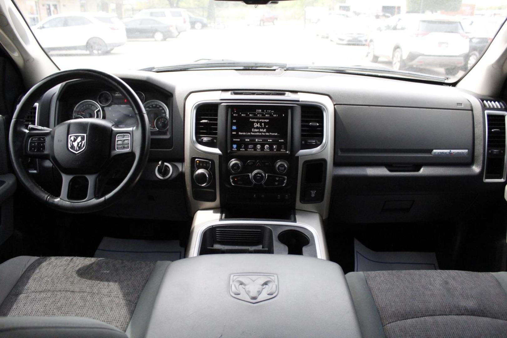 2016 BLACK RAM 1500 SLT Crew Cab SWB 2WD (1C6RR6LT9GS) with an 5.7L V8 OHV 16V engine, 8-Speed Automatic transmission, located at 2401 E Main St., Grand Prairie, TX, 75050, (972) 262-4440, 32.748981, -96.969643 - Photo#15