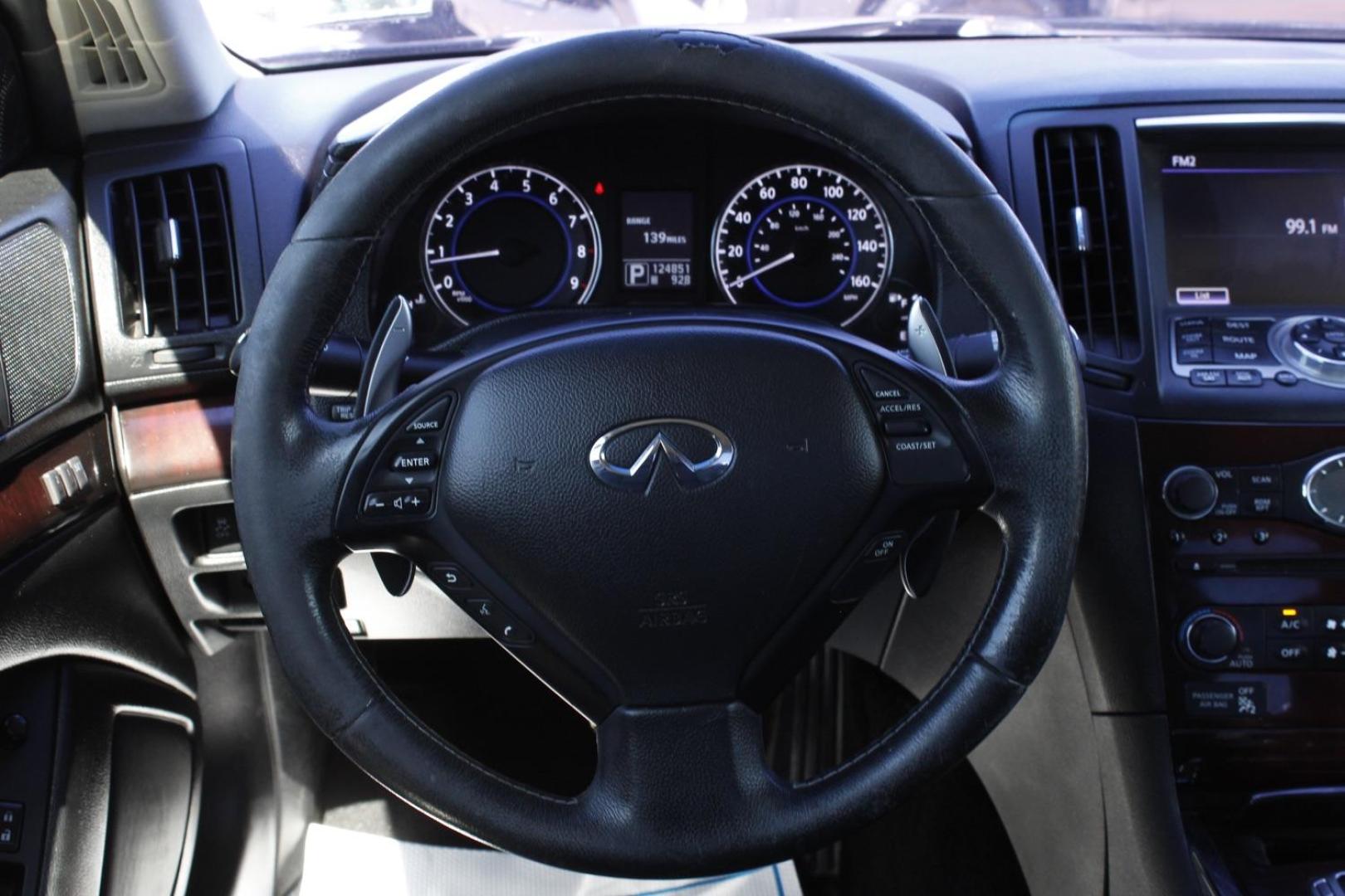 2013 Black Infiniti G Coupe x AWD (JN1CV6EL0DM) with an 3.7L V6 DOHC 24V engine, 5-Speed Automatic transmission, located at 2401 E Main St., Grand Prairie, TX, 75050, (972) 262-4440, 32.748981, -96.969643 - Photo#16