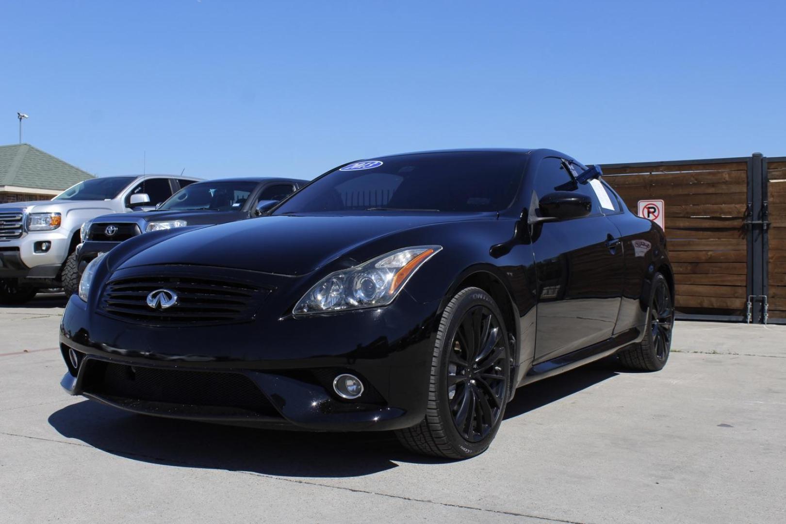 2013 Black Infiniti G Coupe x AWD (JN1CV6EL0DM) with an 3.7L V6 DOHC 24V engine, 5-Speed Automatic transmission, located at 2401 E Main St., Grand Prairie, TX, 75050, (972) 262-4440, 32.748981, -96.969643 - Photo#1