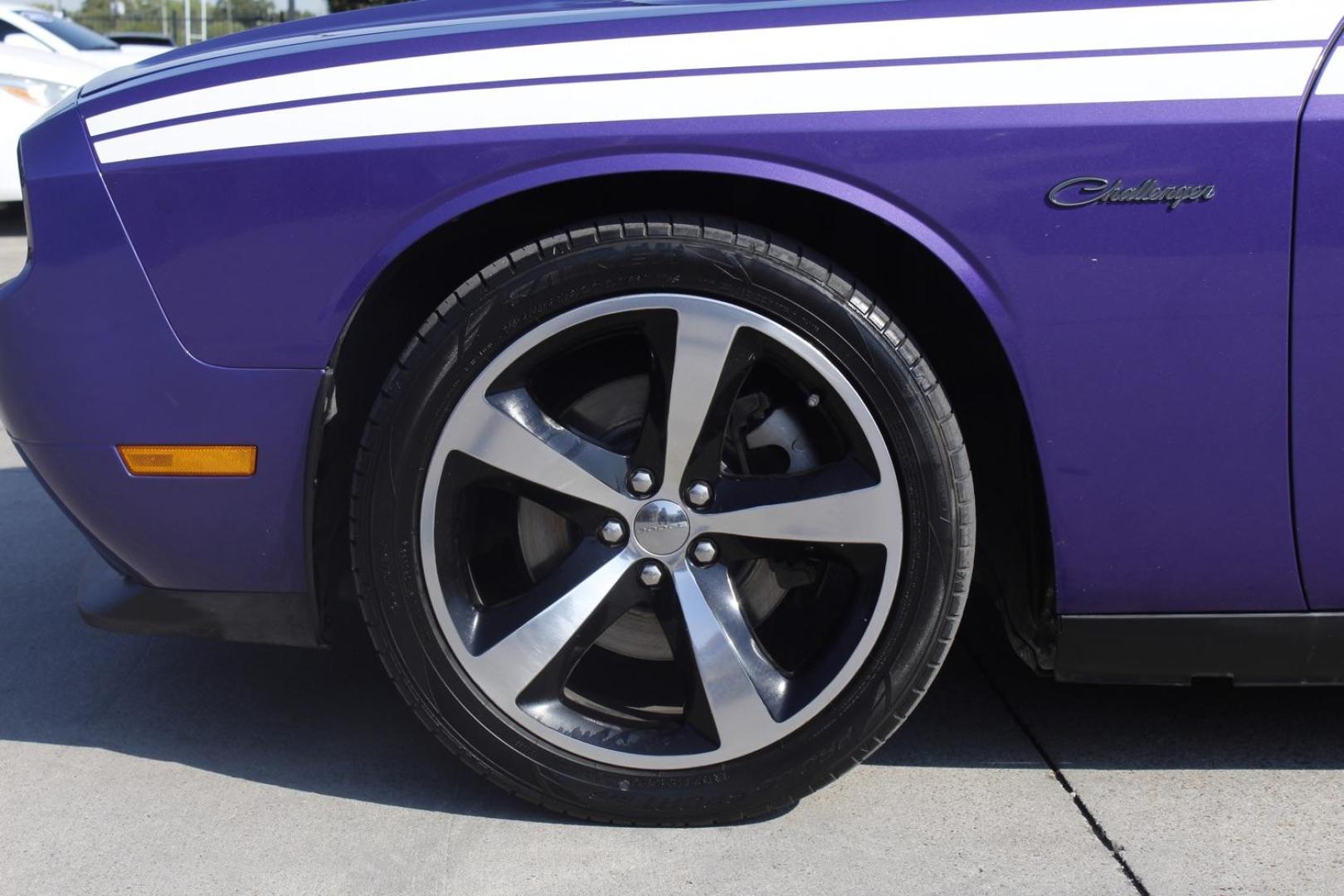 2014 PURPLE Dodge Challenger R/T (2C3CDYBT9EH) with an 5.7L V8 OHV 16V engine, 6-Speed Manual transmission, located at 2401 E Main St., Grand Prairie, TX, 75050, (972) 262-4440, 32.748981, -96.969643 - Photo#5