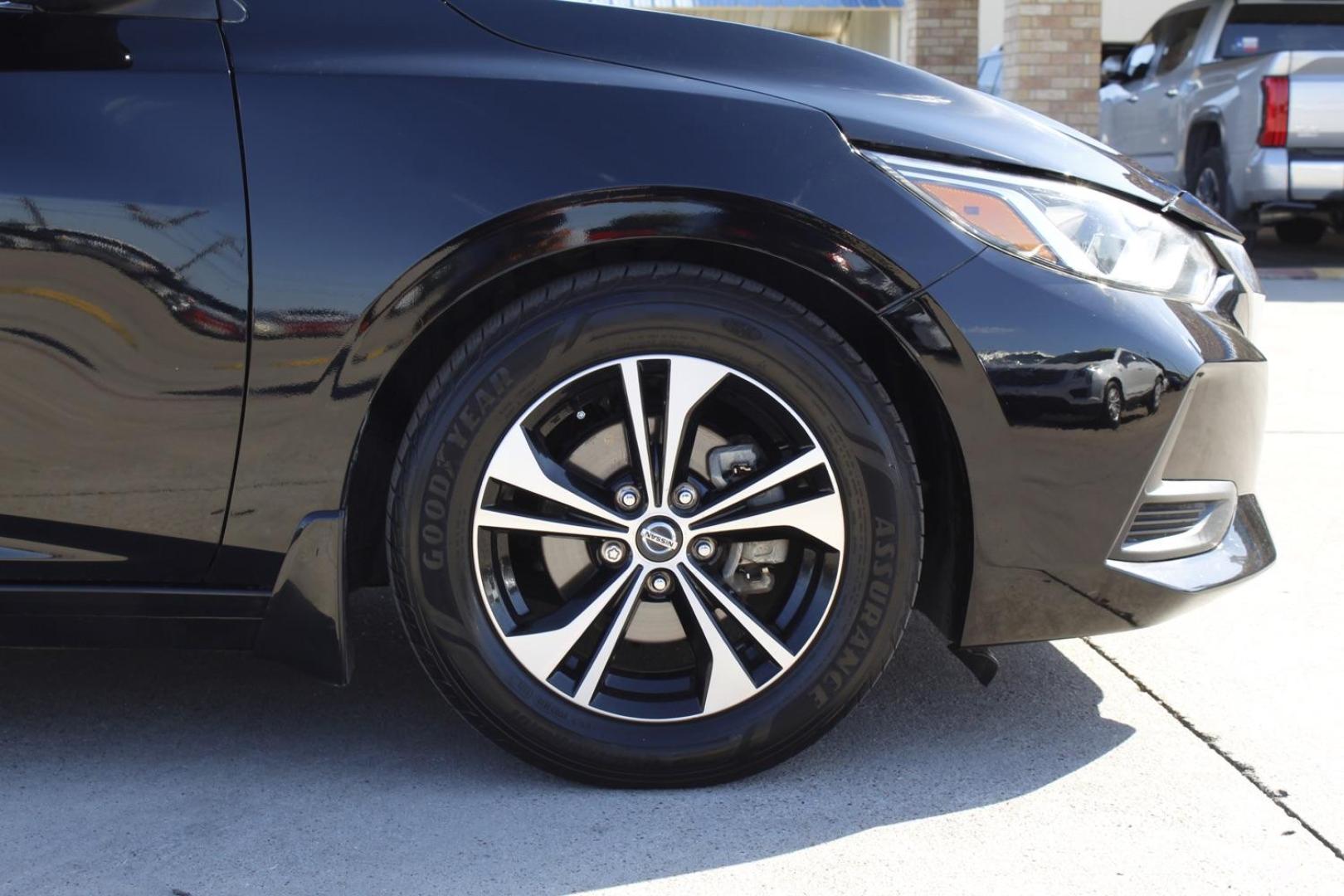 2021 BLACK Nissan Sentra SV (3N1AB8CVXMY) with an 1.8L L4 SFI DOHC 16V engine, Continuously Variable Transmission transmission, located at 2401 E Main St., Grand Prairie, TX, 75050, (972) 262-4440, 32.748981, -96.969643 - Photo#9