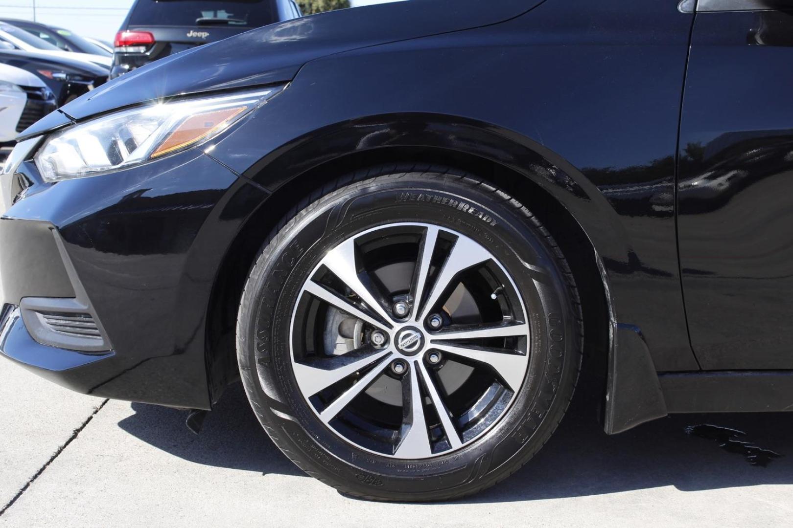 2021 BLACK Nissan Sentra SV (3N1AB8CVXMY) with an 1.8L L4 SFI DOHC 16V engine, Continuously Variable Transmission transmission, located at 2401 E Main St., Grand Prairie, TX, 75050, (972) 262-4440, 32.748981, -96.969643 - Photo#3