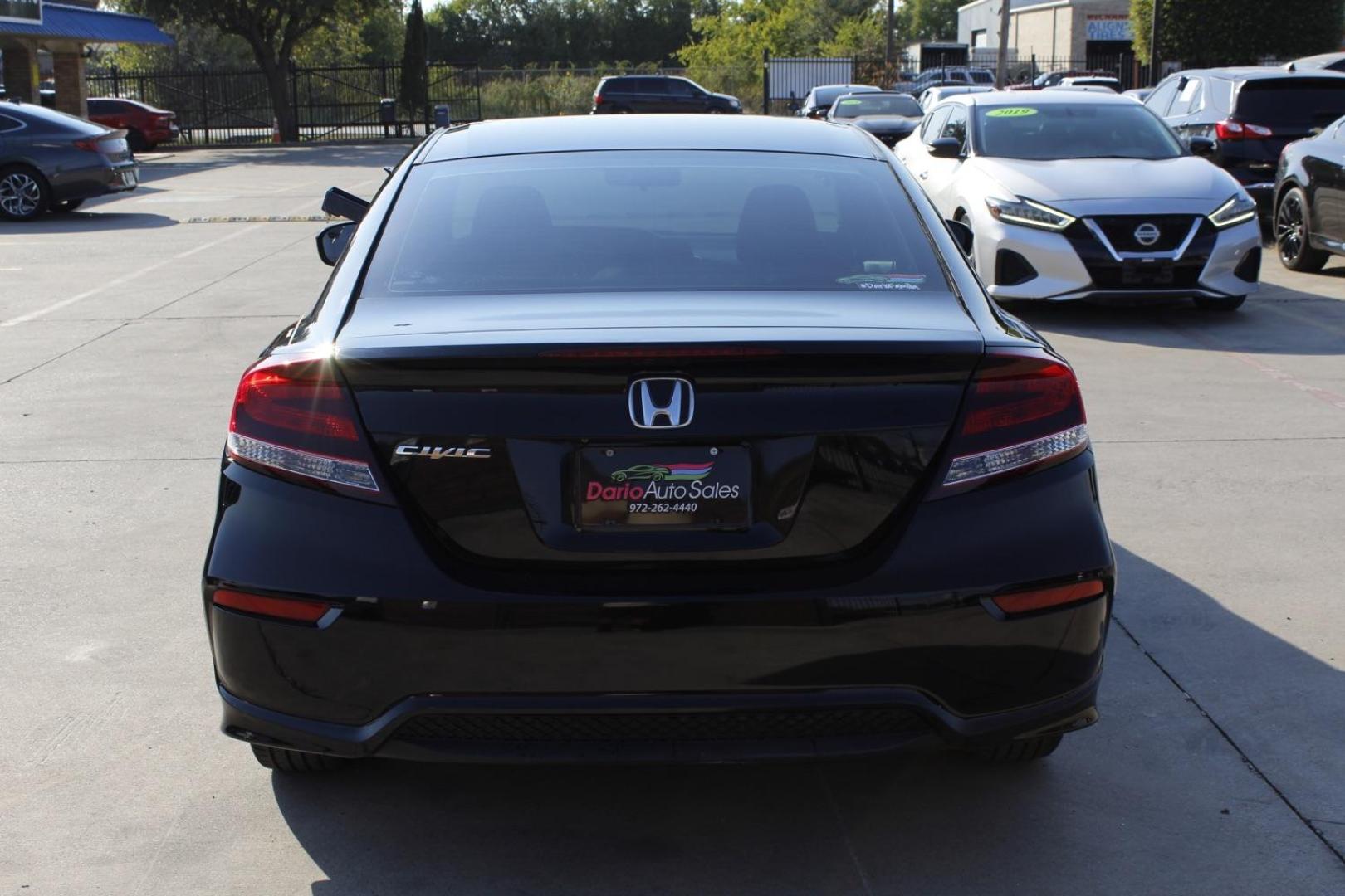 2015 Black Honda Civic EX Coupe CVT (2HGFG3B84FH) with an 1.8L L4 SOHC 16V engine, Continuously Variable Transmission transmission, located at 2401 E Main St., Grand Prairie, TX, 75050, (972) 262-4440, 32.748981, -96.969643 - Photo#5