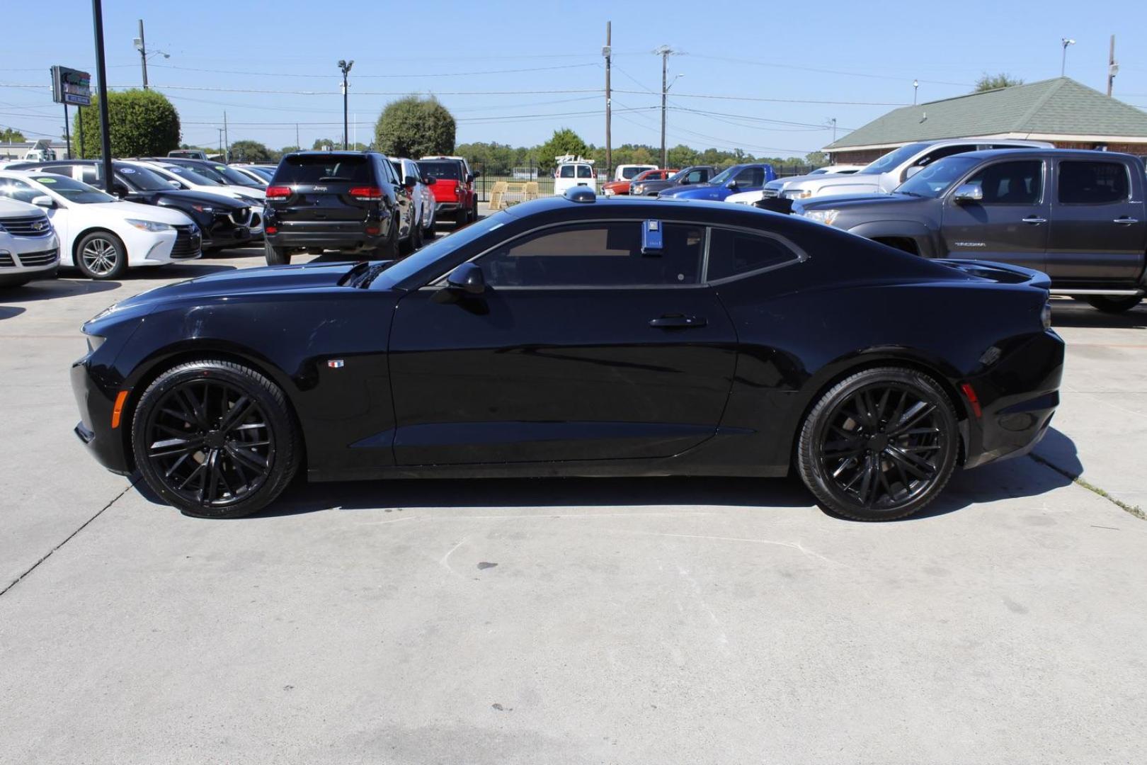 2019 BLACK Chevrolet Camaro 1LS Coupe 6M (1G1FA1RS2K0) with an 3.6L V6 DOHC 24V engine, 6-Speed Manual transmission, located at 2401 E Main St., Grand Prairie, TX, 75050, (972) 262-4440, 32.748981, -96.969643 - Photo#2