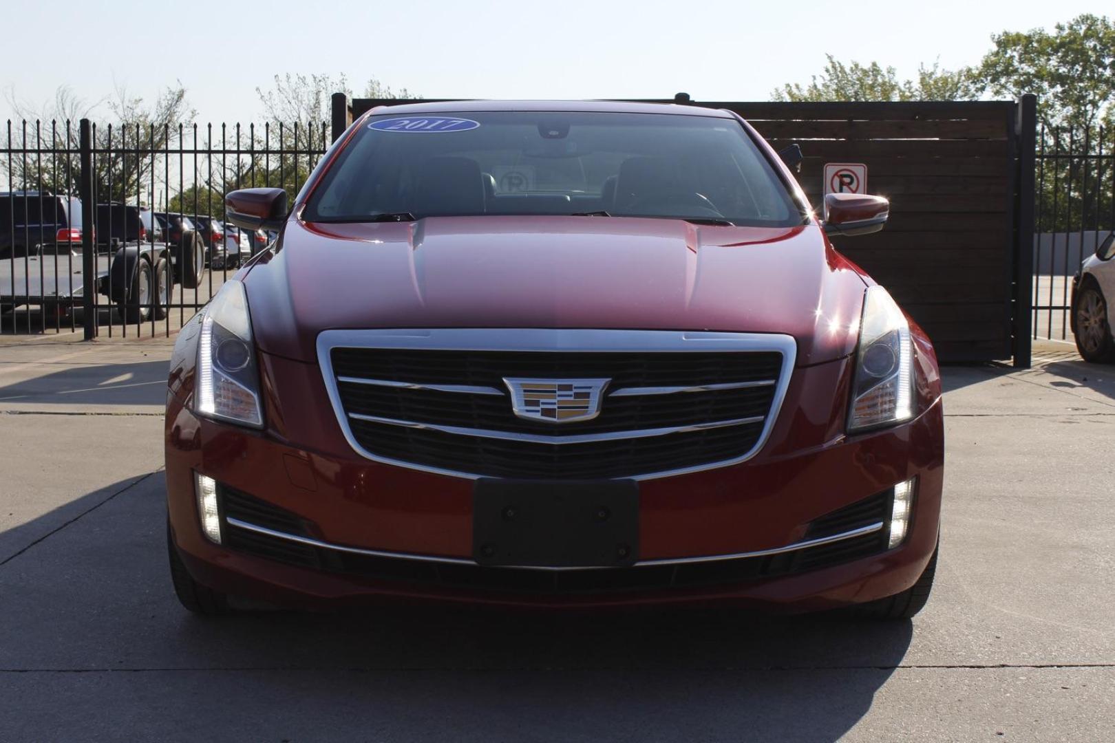 2017 Red Cadillac ATS Coupe 2.0L Luxury RWD (1G6AB1RX9H0) with an 2.0L L4 DOHC 16V TURBO engine, located at 2401 E Main St., Grand Prairie, TX, 75050, (972) 262-4440, 32.748981, -96.969643 - Photo#0