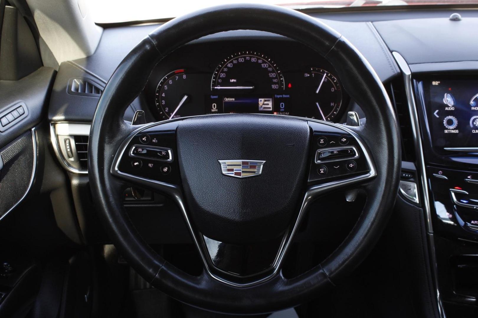 2017 Red Cadillac ATS Coupe 2.0L Luxury RWD (1G6AB1RX9H0) with an 2.0L L4 DOHC 16V TURBO engine, located at 2401 E Main St., Grand Prairie, TX, 75050, (972) 262-4440, 32.748981, -96.969643 - Photo#16