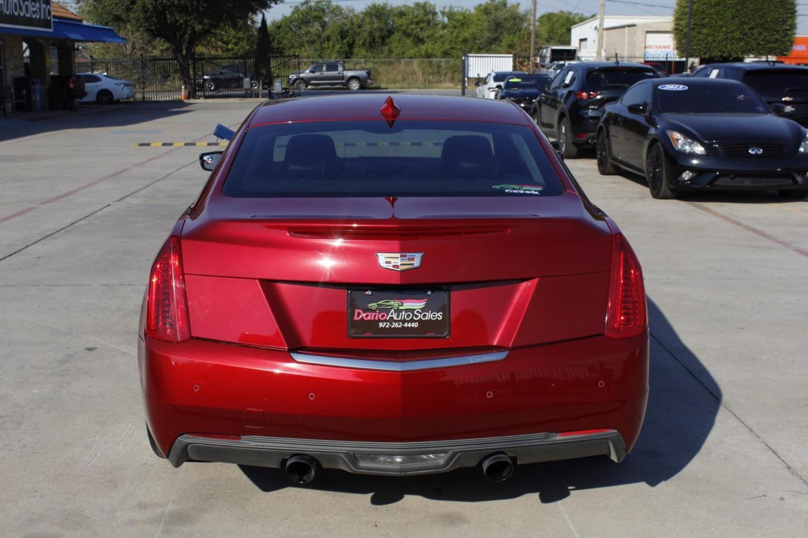 2017 Red Cadillac ATS Coupe 2.0L Luxury RWD (1G6AB1RX9H0) with an 2.0L L4 DOHC 16V TURBO engine, located at 2401 E Main St., Grand Prairie, TX, 75050, (972) 262-4440, 32.748981, -96.969643 - Photo#5