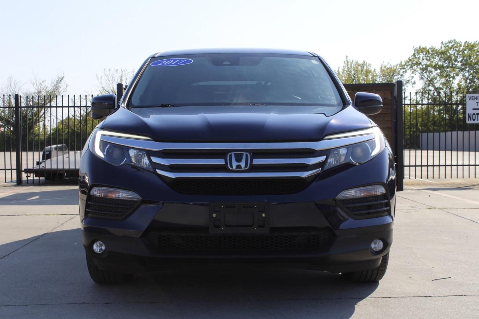 2017 Blue Honda Pilot EX w/Honda Sensing (5FNYF5H4XHB) with an 3.5L V6 SOHC 24V engine, 6-Speed Automatic transmission, located at 2401 E Main St., Grand Prairie, TX, 75050, (972) 262-4440, 32.748981, -96.969643 - Photo#0