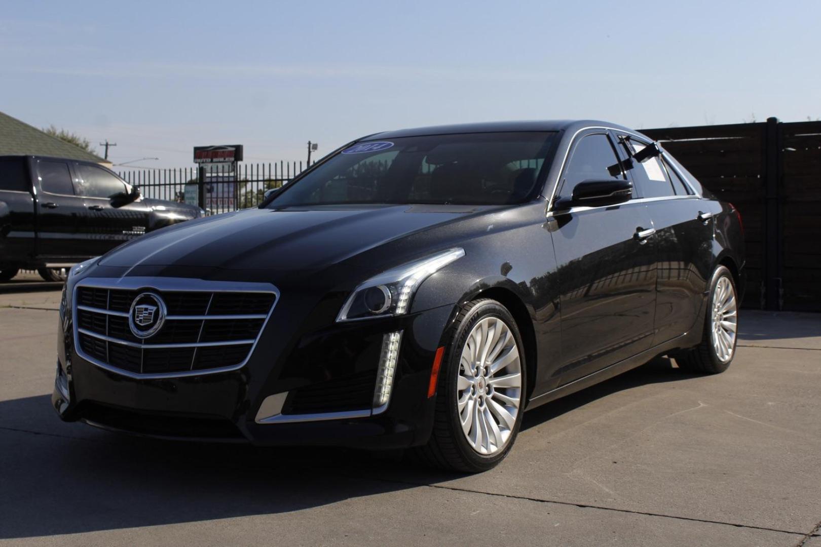 2014 BLACK Cadillac CTS 3.6L Luxury RWD (1G6AR5S37E0) with an 3.6L V6 DOHC 24V engine, 8-Speed Automatic transmission, located at 2401 E Main St., Grand Prairie, TX, 75050, (972) 262-4440, 32.748981, -96.969643 - Photo#1