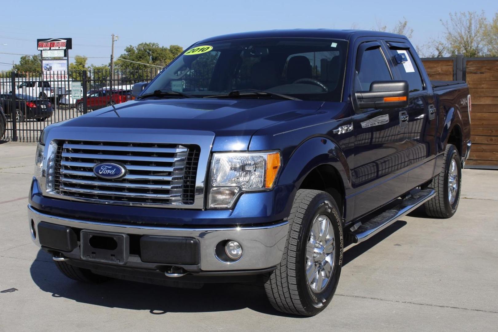 2010 blue Ford F-150 XLT SuperCrew 5.5-ft. Bed 4WD (1FTEW1E81AF) with an 4.6L V8 SOHC 24V engine, located at 2401 E Main St., Grand Prairie, TX, 75050, (972) 262-4440, 32.748981, -96.969643 - Photo#1