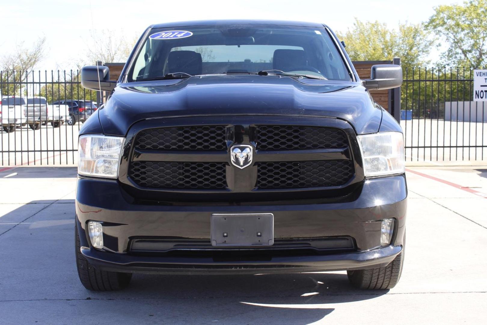 2014 Black RAM 1500 Tradesman/Express Crew Cab SWB 2WD (1C6RR6KT3ES) with an 5.7L V8 OHV 16V engine, 8-Speed Automatic transmission, located at 2401 E Main St., Grand Prairie, TX, 75050, (972) 262-4440, 32.748981, -96.969643 - Photo#0