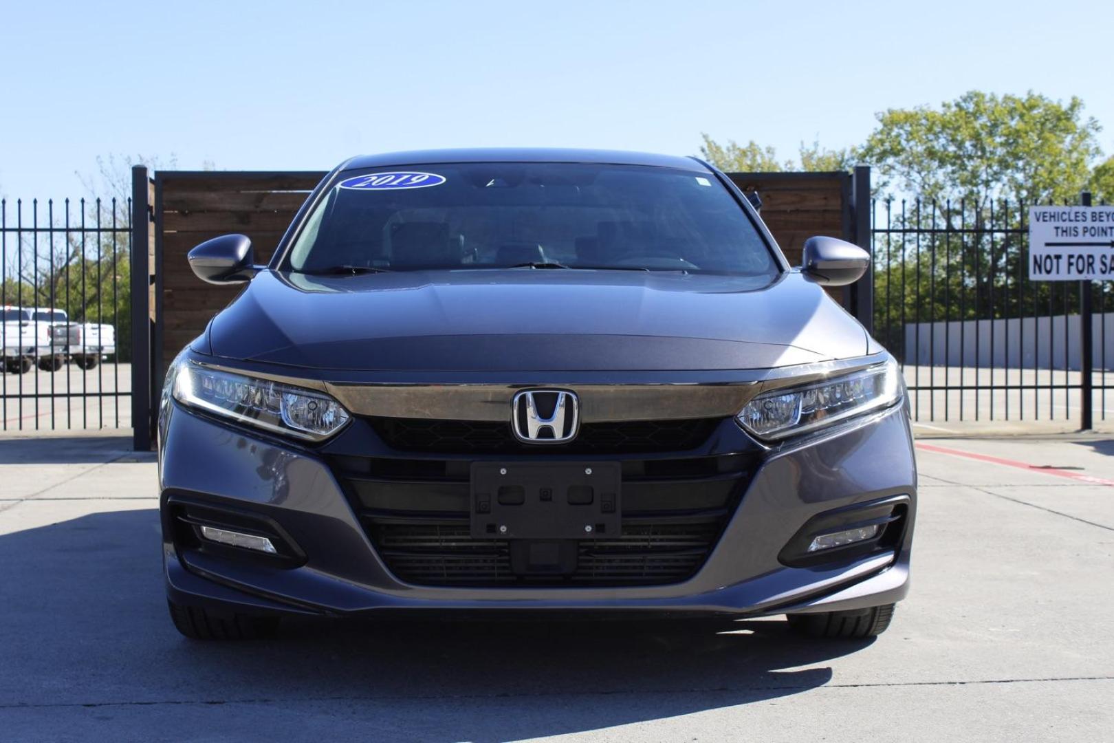 2019 GRAY Honda Accord Sport CVT (1HGCV1F37KA) with an 1.5L L4 DOHC 16V TURBO engine, Continuously Variable Transmission transmission, located at 2401 E Main St., Grand Prairie, TX, 75050, (972) 262-4440, 32.748981, -96.969643 - Photo#0