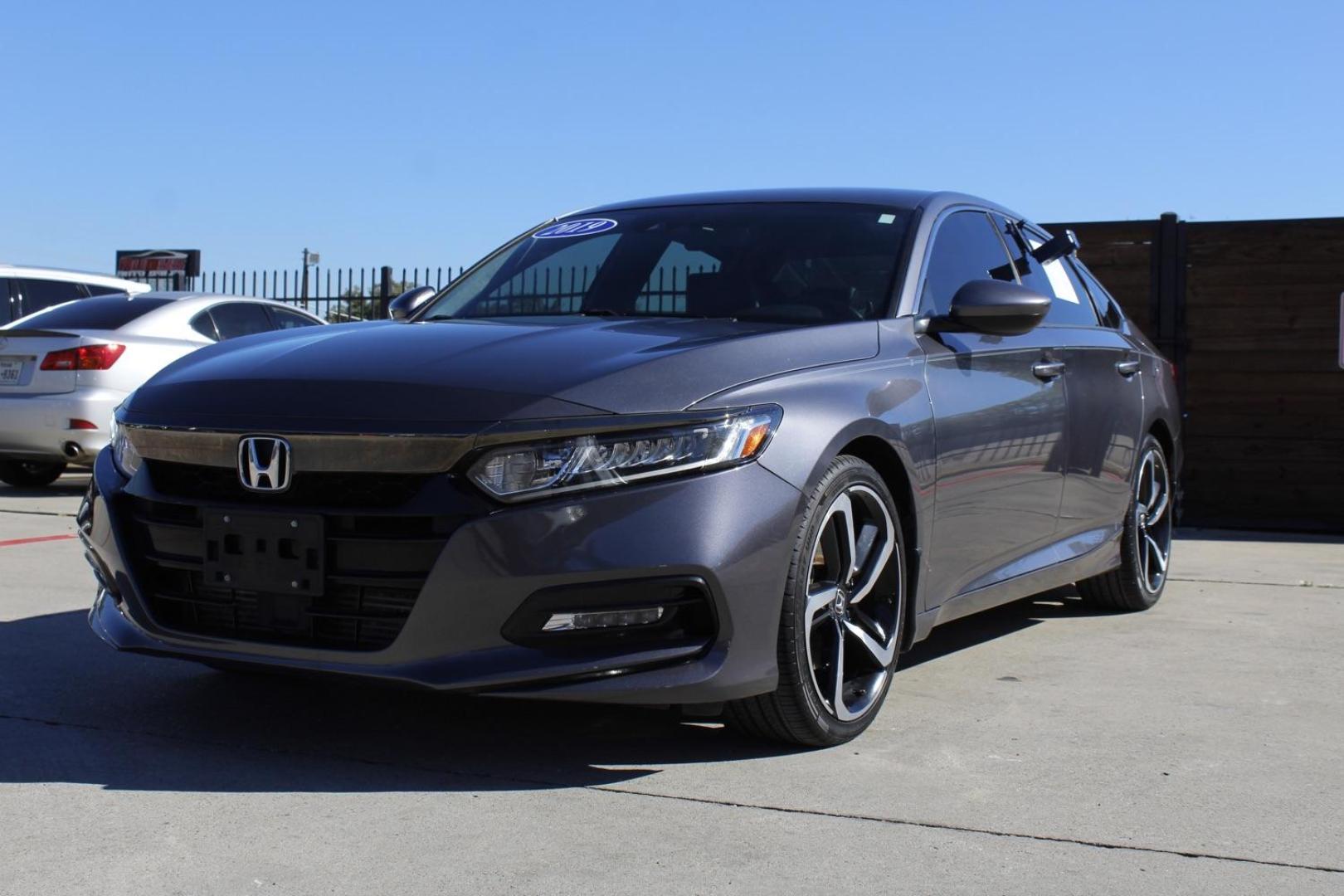 2019 GRAY Honda Accord Sport CVT (1HGCV1F37KA) with an 1.5L L4 DOHC 16V TURBO engine, Continuously Variable Transmission transmission, located at 2401 E Main St., Grand Prairie, TX, 75050, (972) 262-4440, 32.748981, -96.969643 - Photo#1