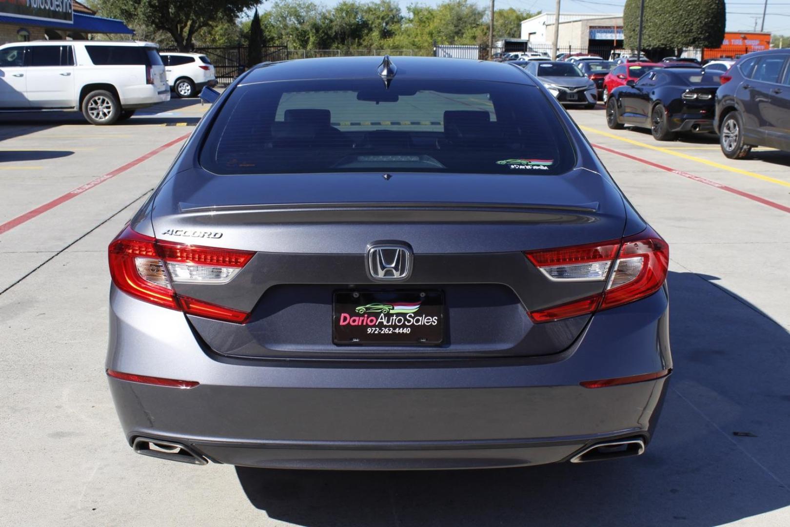 2019 GRAY Honda Accord Sport CVT (1HGCV1F37KA) with an 1.5L L4 DOHC 16V TURBO engine, Continuously Variable Transmission transmission, located at 2401 E Main St., Grand Prairie, TX, 75050, (972) 262-4440, 32.748981, -96.969643 - Photo#5