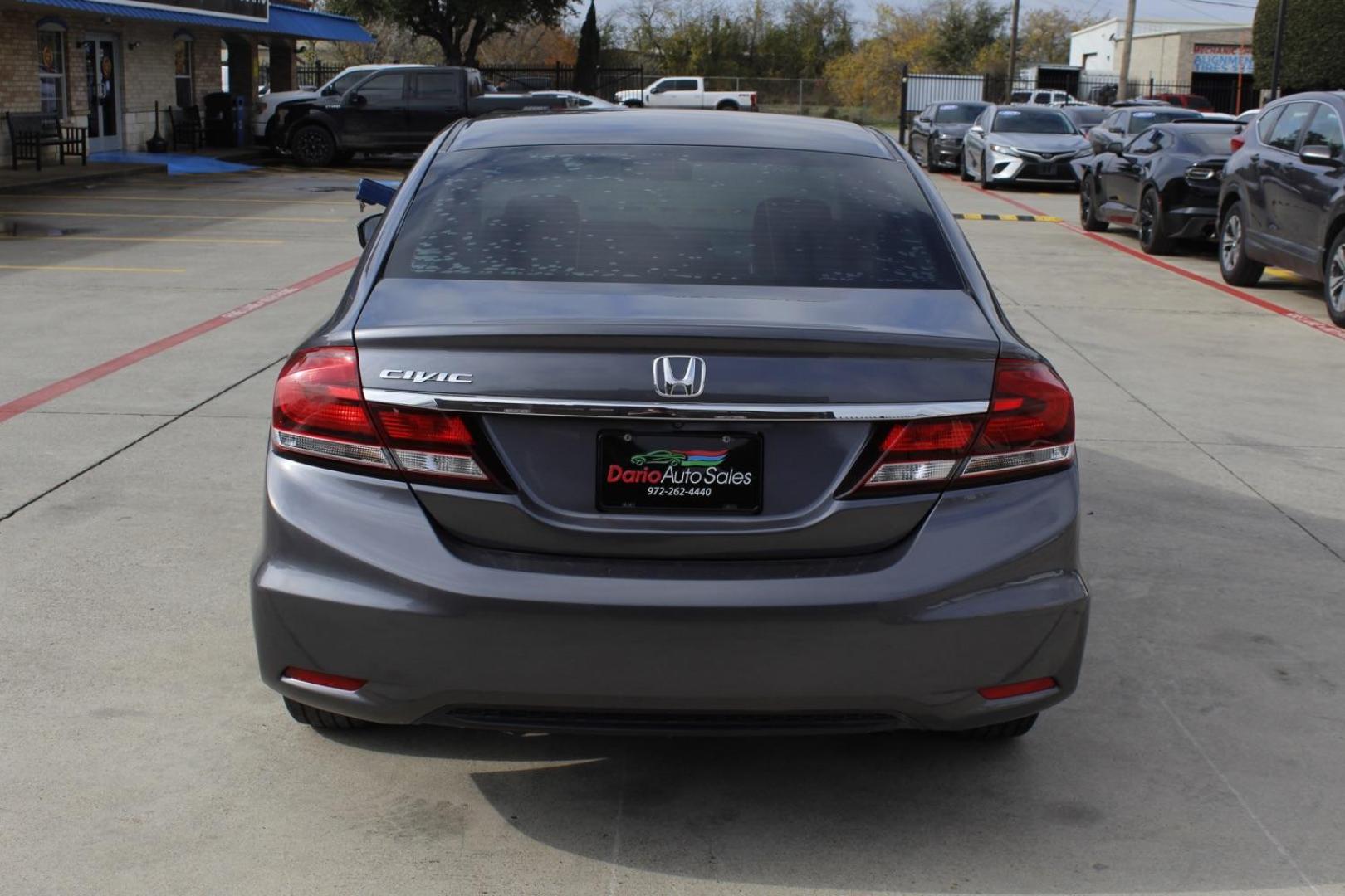 2014 GRAY Honda Civic EX Sedan CVT (19XFB2F87EE) with an 1.8L L4 SOHC 16V engine, Continuously Variable Transmission transmission, located at 2401 E Main St., Grand Prairie, TX, 75050, (972) 262-4440, 32.748981, -96.969643 - Photo#5