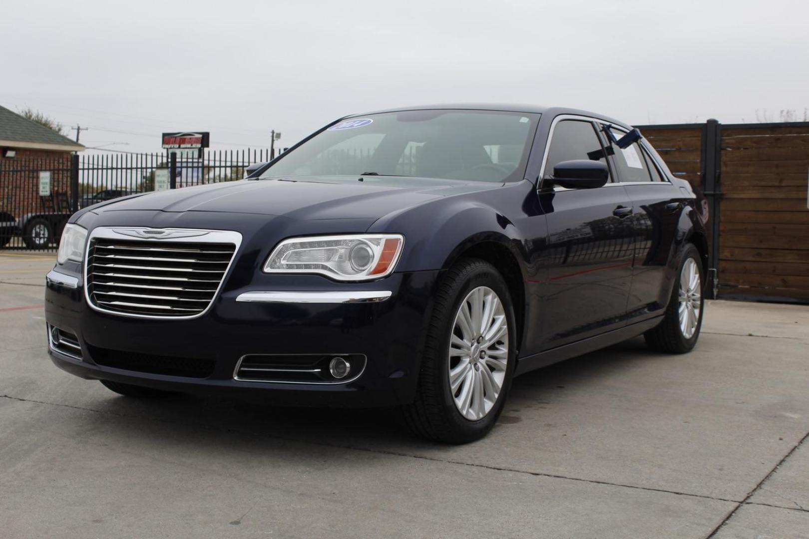 2014 BLUE Chrysler 300 AWD (2C3CCARG6EH) with an 3.6L V6 SOHC 24V engine, 8-Speed Automatic transmission, located at 2401 E Main St., Grand Prairie, TX, 75050, (972) 262-4440, 32.748981, -96.969643 - Photo#1