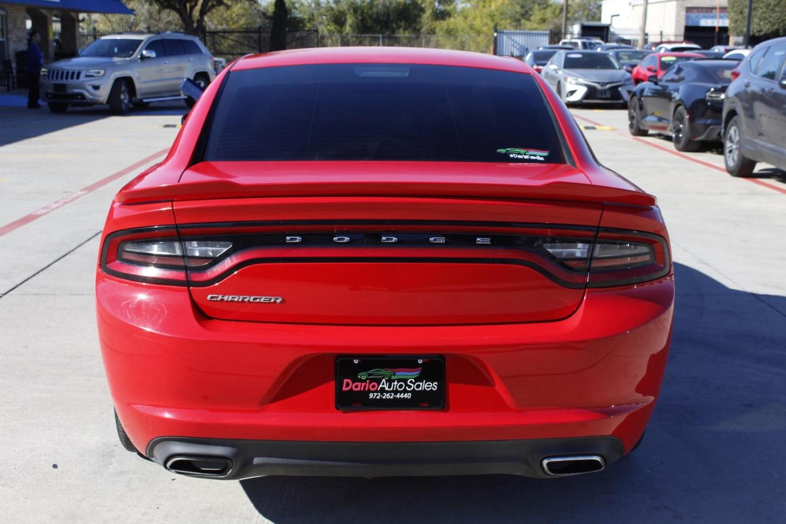 2017 red Dodge Charger SE (2C3CDXBG8HH) with an 3.6L V6 DOHC 24V engine, 8-Speed Automatic transmission, located at 2401 E Main St., Grand Prairie, TX, 75050, (972) 262-4440, 32.748981, -96.969643 - Photo#5