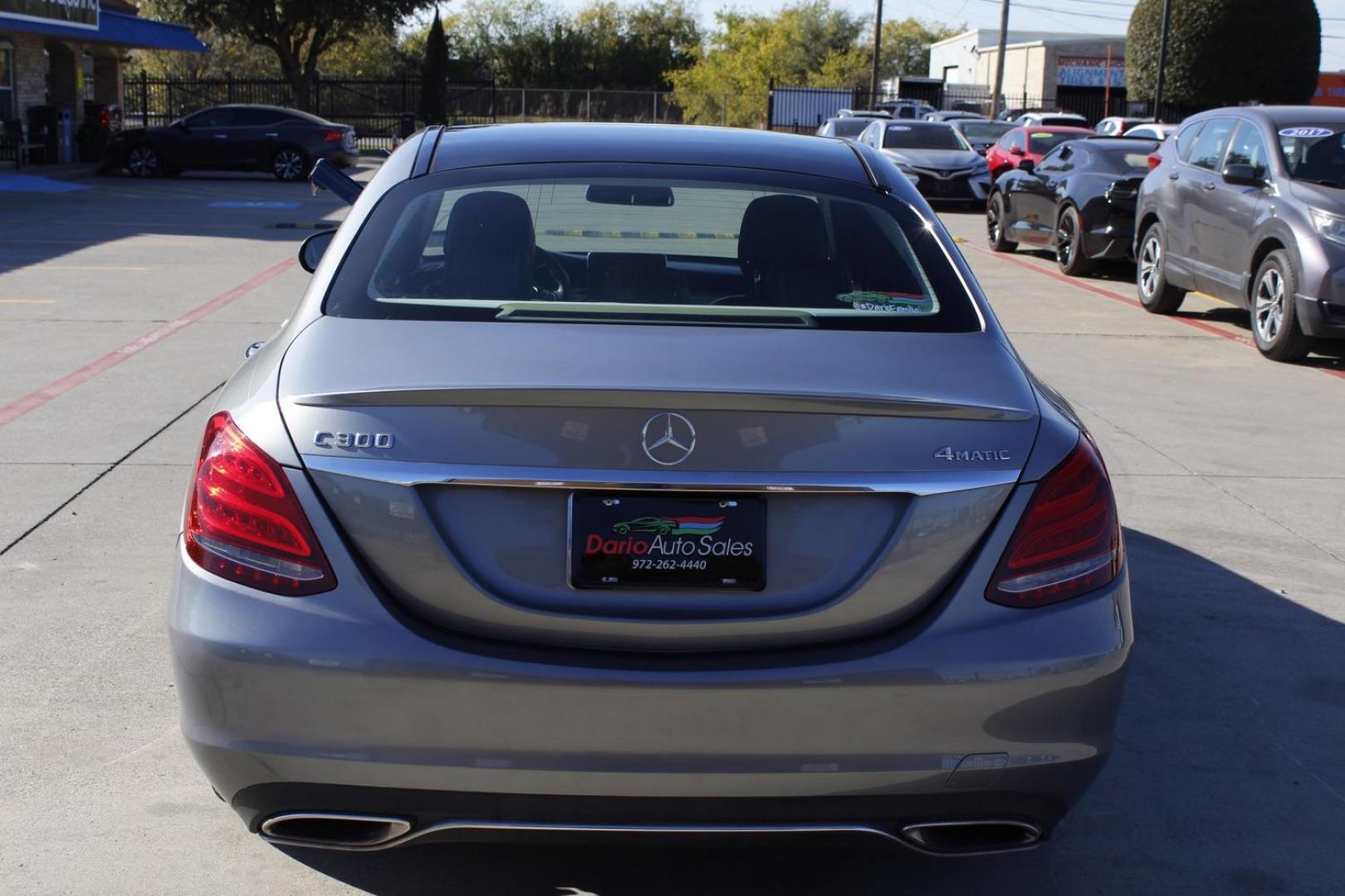 2016 Silver Mercedes-Benz C-Class C300 4MATIC Sedan (55SWF4KB9GU) with an 2.0L L4 DOHC 16V engine, 7-Speed Automatic transmission, located at 2401 E Main St., Grand Prairie, TX, 75050, (972) 262-4440, 32.748981, -96.969643 - Photo#5