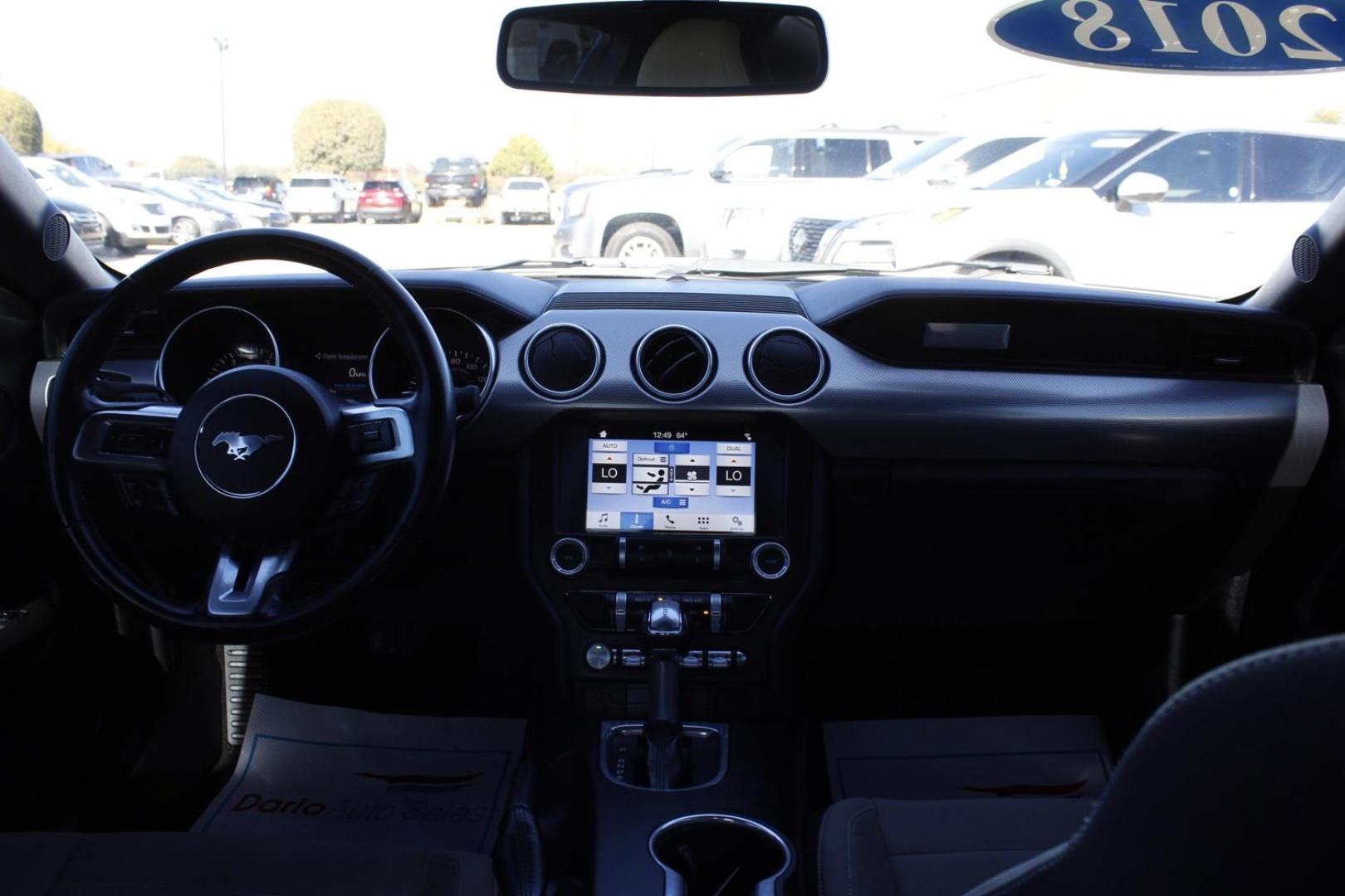 2018 WHITE Ford Mustang EcoBoost Coupe (1FA6P8TH1J5) with an 2.3L L4 DOHC 16V engine, located at 2401 E Main St., Grand Prairie, TX, 75050, (972) 262-4440, 32.748981, -96.969643 - Photo#13