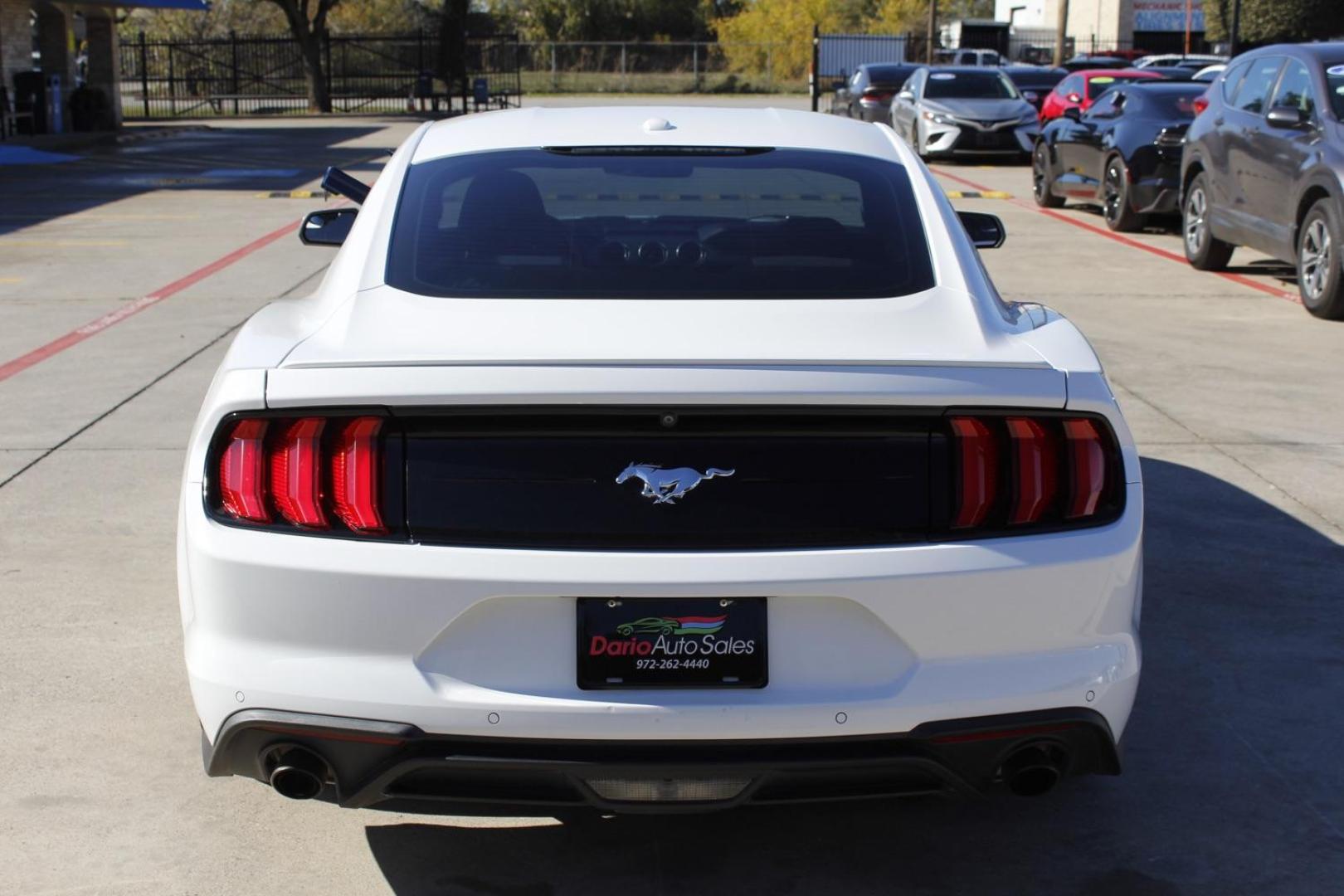 2018 WHITE Ford Mustang EcoBoost Coupe (1FA6P8TH1J5) with an 2.3L L4 DOHC 16V engine, located at 2401 E Main St., Grand Prairie, TX, 75050, (972) 262-4440, 32.748981, -96.969643 - Photo#5