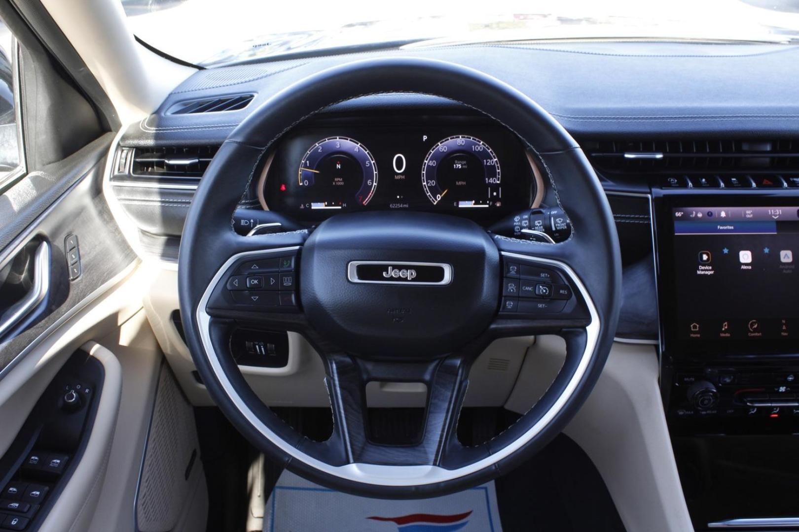 2021 BLACK Jeep Grand Cherokee L Limited 2WD (1C4RJJBG3M8) with an 3.6L V6 DOHC 24V engine, 8-Speed Automatic transmission, located at 2401 E Main St., Grand Prairie, TX, 75050, (972) 262-4440, 32.748981, -96.969643 - Photo#20