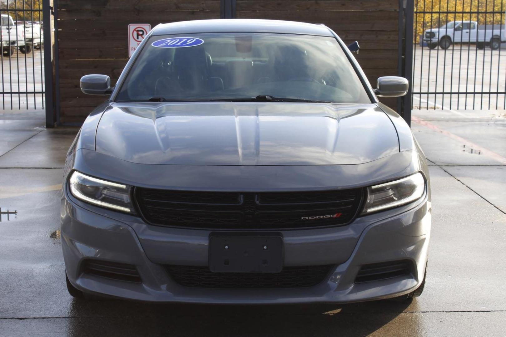 2019 gray Dodge Charger SXT (2C3CDXBG3KH) with an 3.6L V6 DOHC 24V engine, 8-Speed Automatic transmission, located at 2401 E Main St., Grand Prairie, TX, 75050, (972) 262-4440, 32.748981, -96.969643 - Photo#0