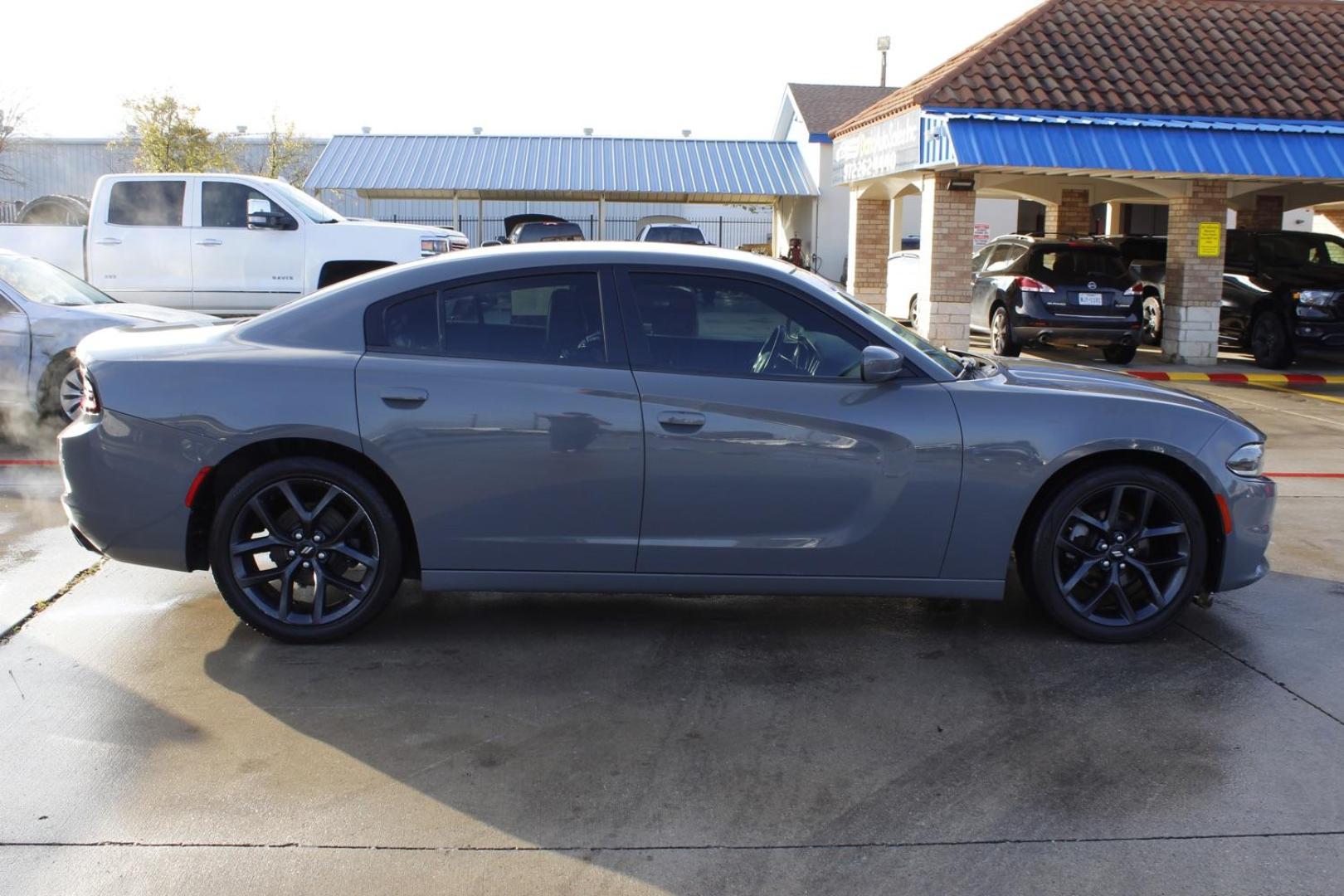 2019 gray Dodge Charger SXT (2C3CDXBG3KH) with an 3.6L V6 DOHC 24V engine, 8-Speed Automatic transmission, located at 2401 E Main St., Grand Prairie, TX, 75050, (972) 262-4440, 32.748981, -96.969643 - Photo#6