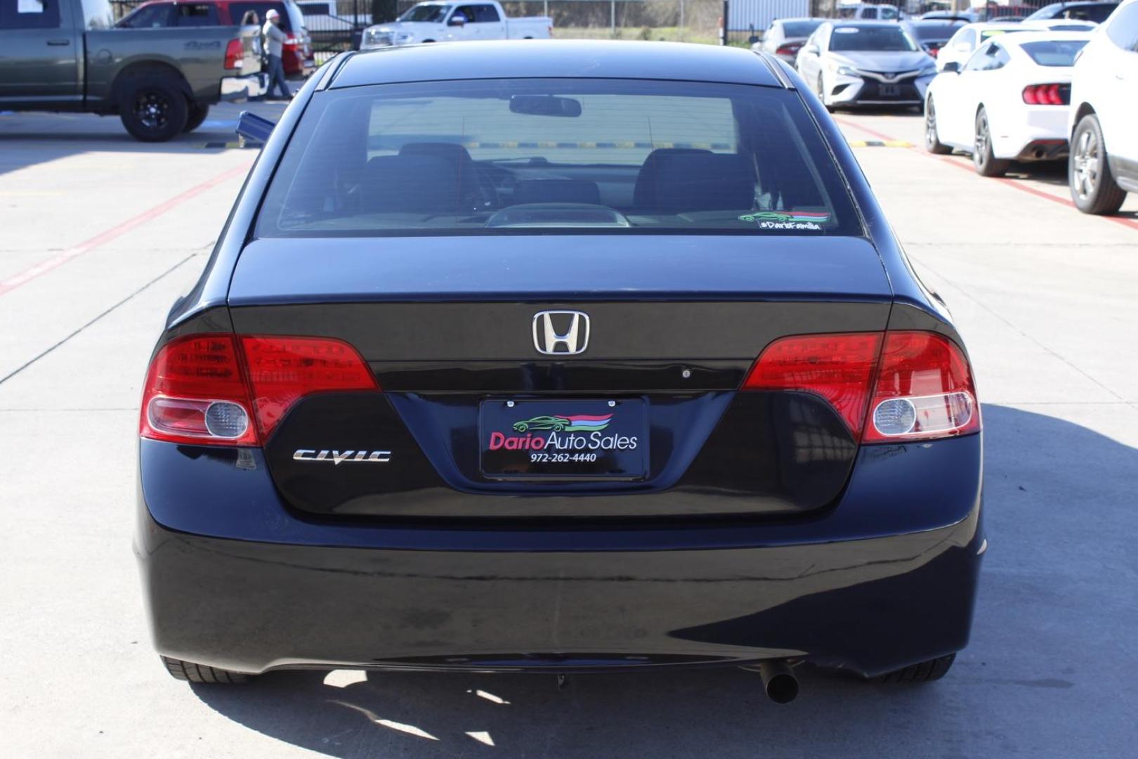 2008 black Honda Civic LX Sedan AT (1HGFA16508L) with an 1.8L L4 SOHC 16V engine, 5-Speed Automatic transmission, located at 2401 E Main St., Grand Prairie, TX, 75050, (972) 262-4440, 32.748981, -96.969643 - Photo#5