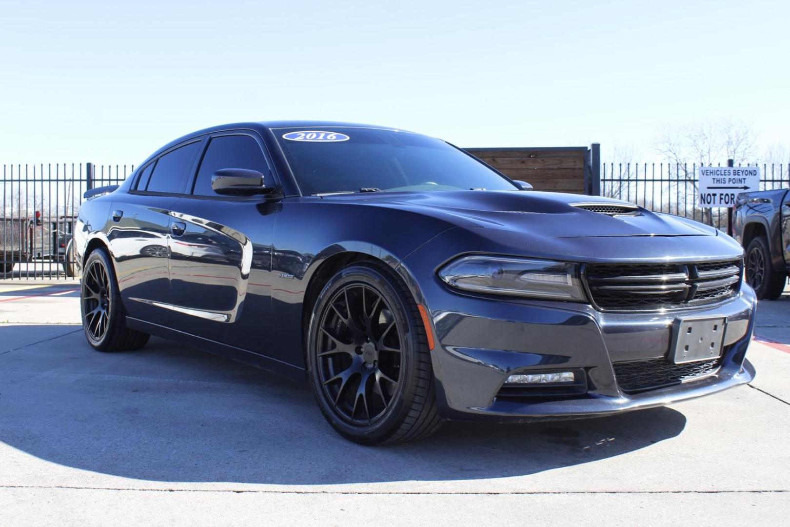 2016 BLUE Dodge Charger R/T (2C3CDXCT8GH) with an 5.7L V8 OHV 16V engine, 8-Speed Automatic transmission, located at 2401 E Main St., Grand Prairie, TX, 75050, (972) 262-4440, 32.748981, -96.969643 - Photo#1