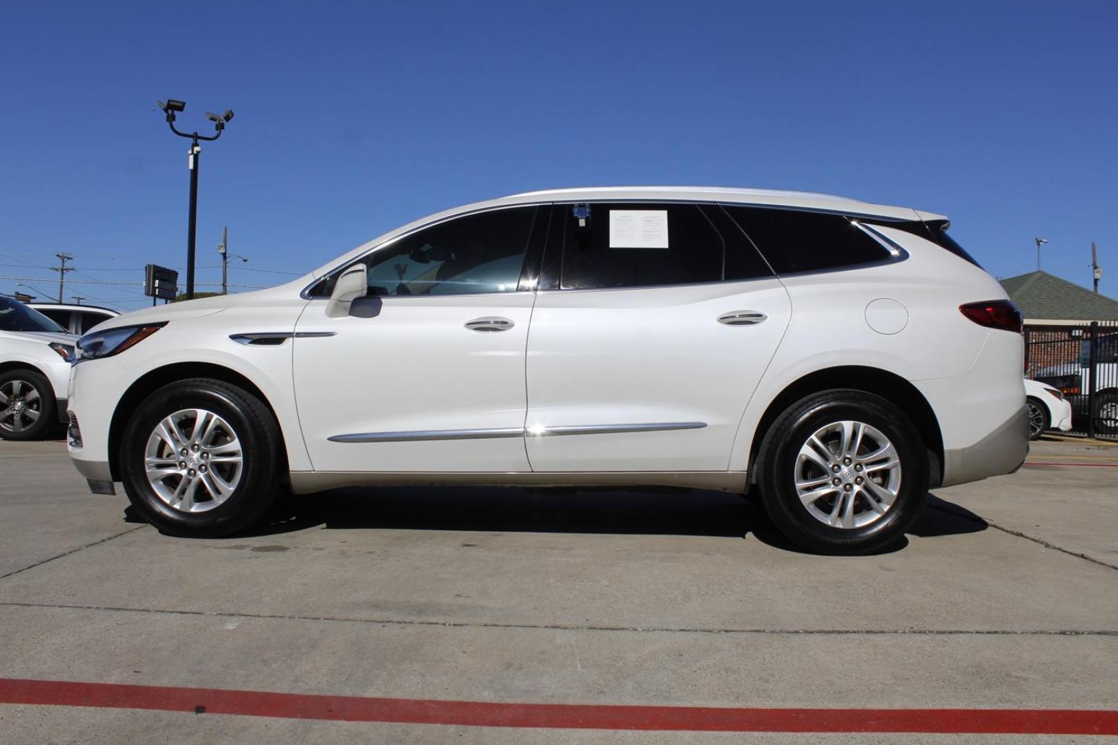 2018 white Buick Enclave Essence FWD (5GAERBKW3JJ) with an 3.6L V6 DOHC 24V engine, 9-Speed Automatic transmission, located at 2401 E Main St., Grand Prairie, TX, 75050, (972) 262-4440, 32.748981, -96.969643 - Photo#2