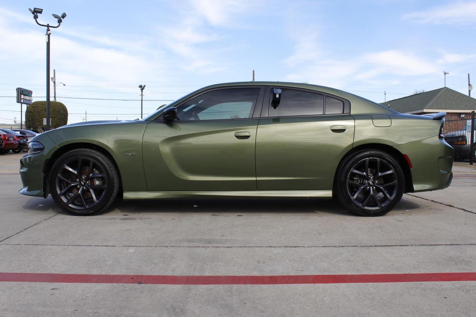 2019 Green Dodge Charger R/T (2C3CDXCT5KH) with an 5.7L V8 OHV 16V engine, 8-Speed Automatic transmission, located at 2401 E Main St., Grand Prairie, TX, 75050, (972) 262-4440, 32.748981, -96.969643 - Photo#2