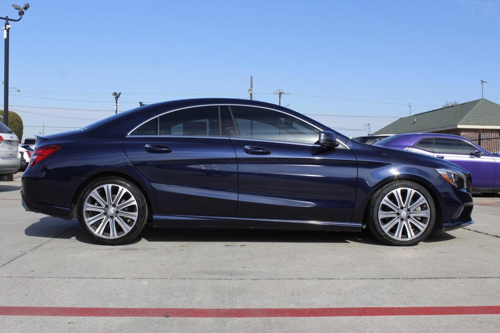 2017 BLUE Mercedes-Benz CLA-Class CLA250 (WDDSJ4EB2HN) with an 2.0L L4 DOHC 16V engine, 7-Speed Automatic transmission, located at 2401 E Main St., Grand Prairie, TX, 75050, (972) 262-4440, 32.748981, -96.969643 - Photo#7