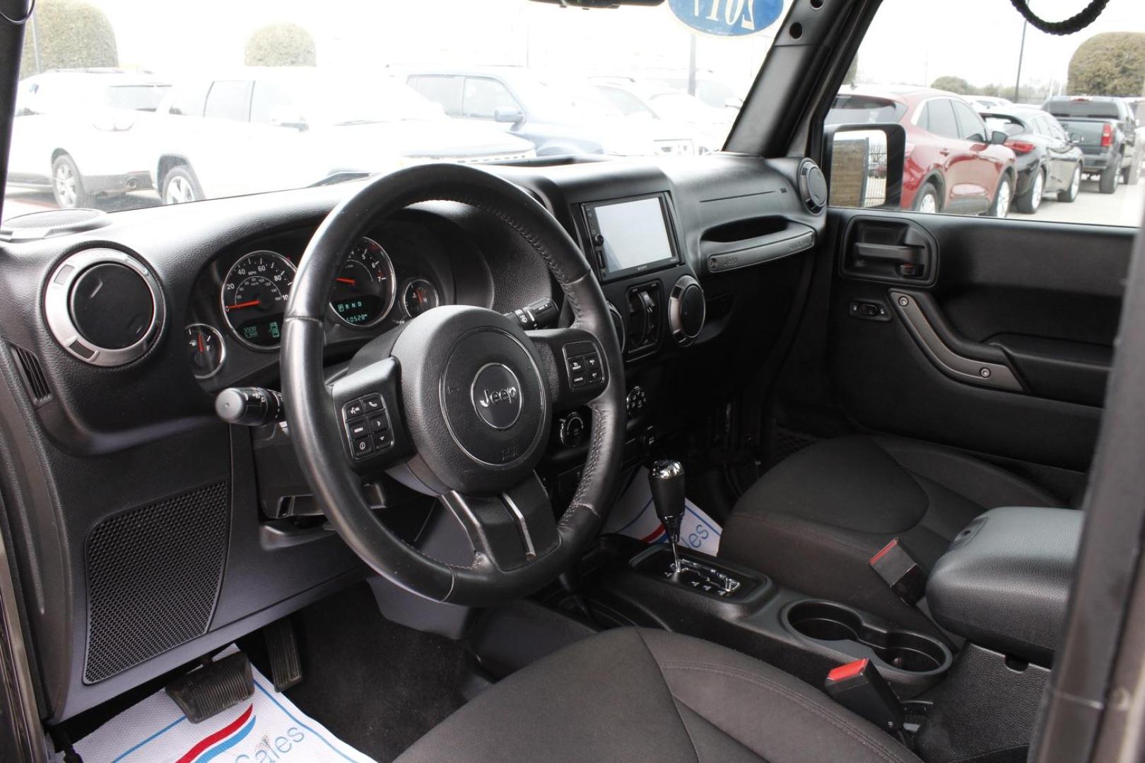 2017 Gray Jeep Wrangler Unlimited Sport 4WD (1C4BJWDG3HL) with an 3.6L V6 DOHC 24V FFV engine, located at 2401 E Main St., Grand Prairie, TX, 75050, (972) 262-4440, 32.748981, -96.969643 - Photo#13