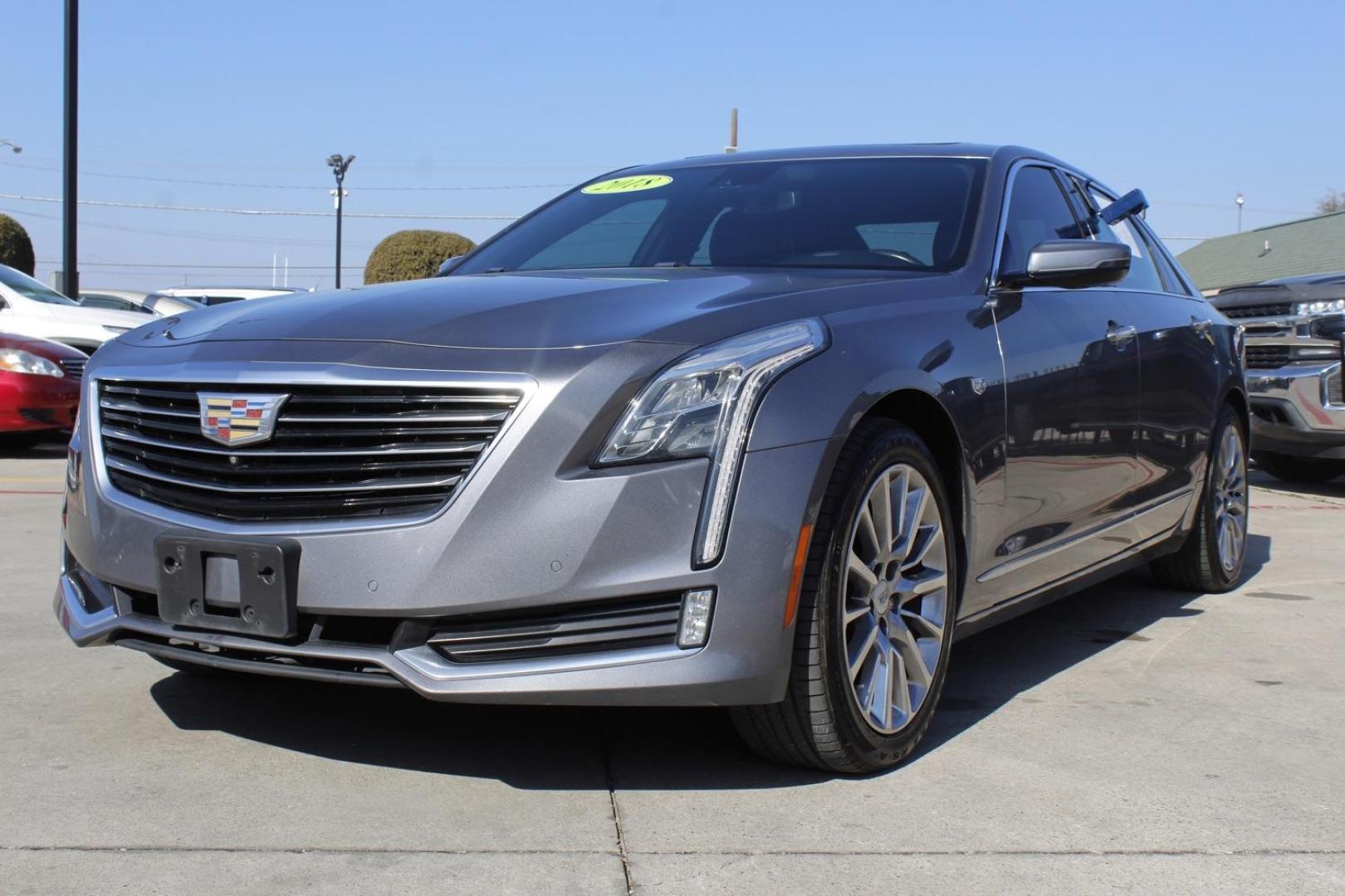 2018 Gray Cadillac CT6 3.6L Luxury AWD (1G6KD5RS5JU) with an 3.6L V6 DOHC 24V TURBO engine, 8-Speed Automatic transmission, located at 2401 E Main St., Grand Prairie, TX, 75050, (972) 262-4440, 32.748981, -96.969643 - Photo#1