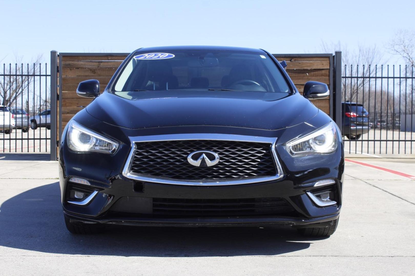 2020 Black Infiniti Q50 LUXE (JN1EV7AP2LM) , located at 2401 E Main St., Grand Prairie, TX, 75050, (972) 262-4440, 32.748981, -96.969643 - Photo#0