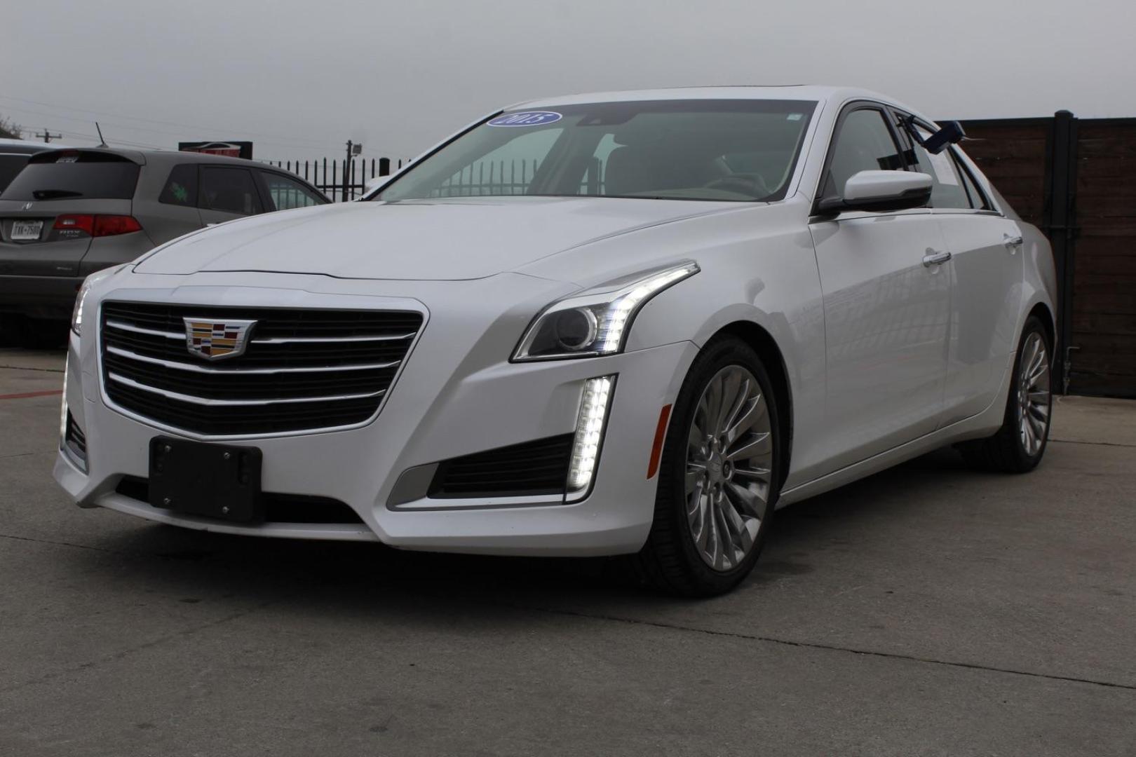 2015 White Cadillac CTS Luxury (1G6AR5S39F0) , located at 2401 E Main St., Grand Prairie, TX, 75050, (972) 262-4440, 32.748981, -96.969643 - Photo#1