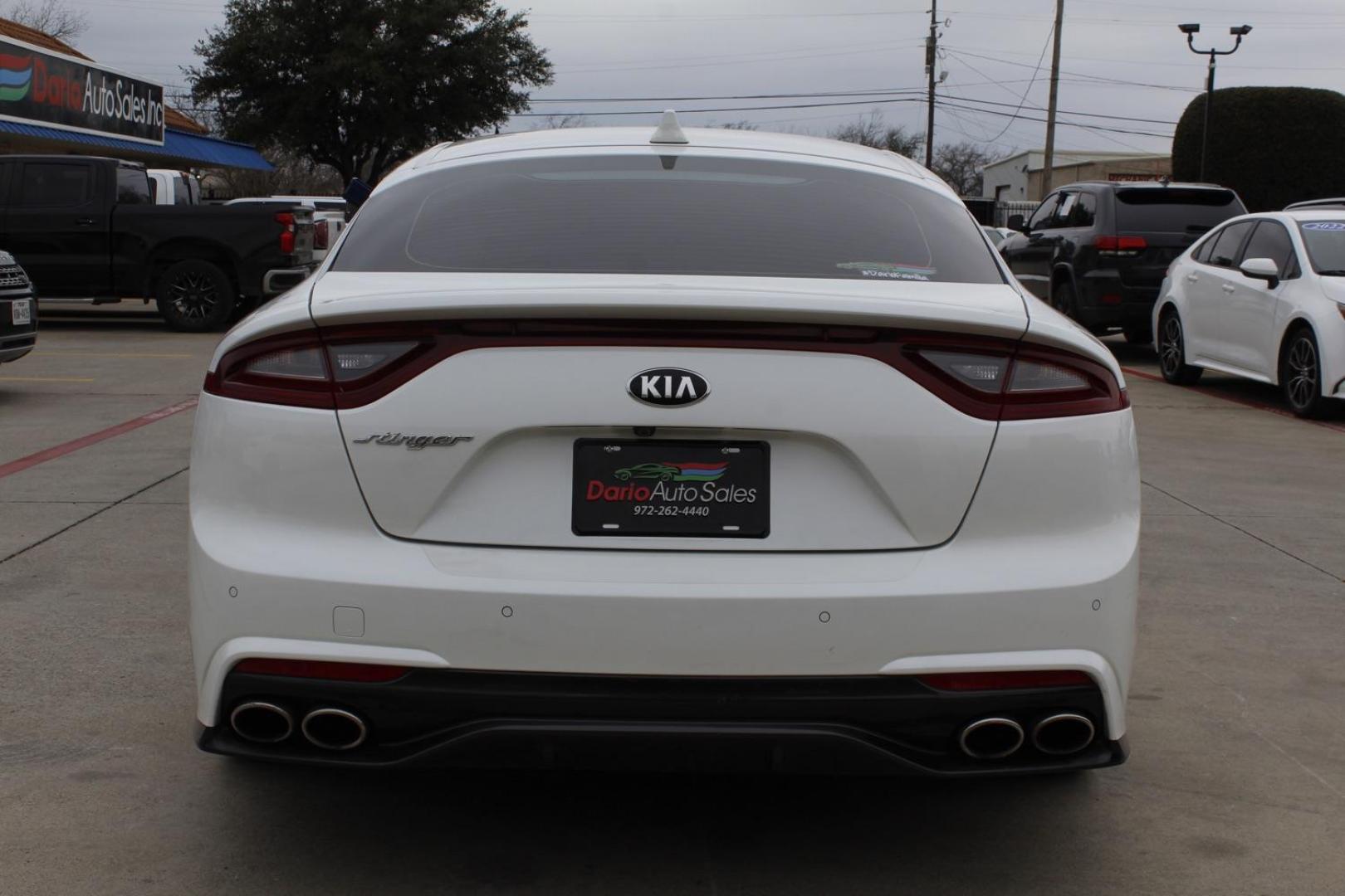 2019 White Kia Stinger RWD (KNAE15LA4K6) , located at 2401 E Main St., Grand Prairie, TX, 75050, (972) 262-4440, 32.748981, -96.969643 - Photo#5